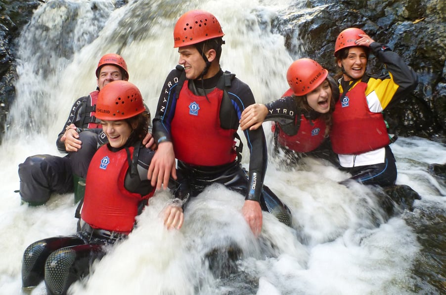 Gorge walking is one of the many activities we run